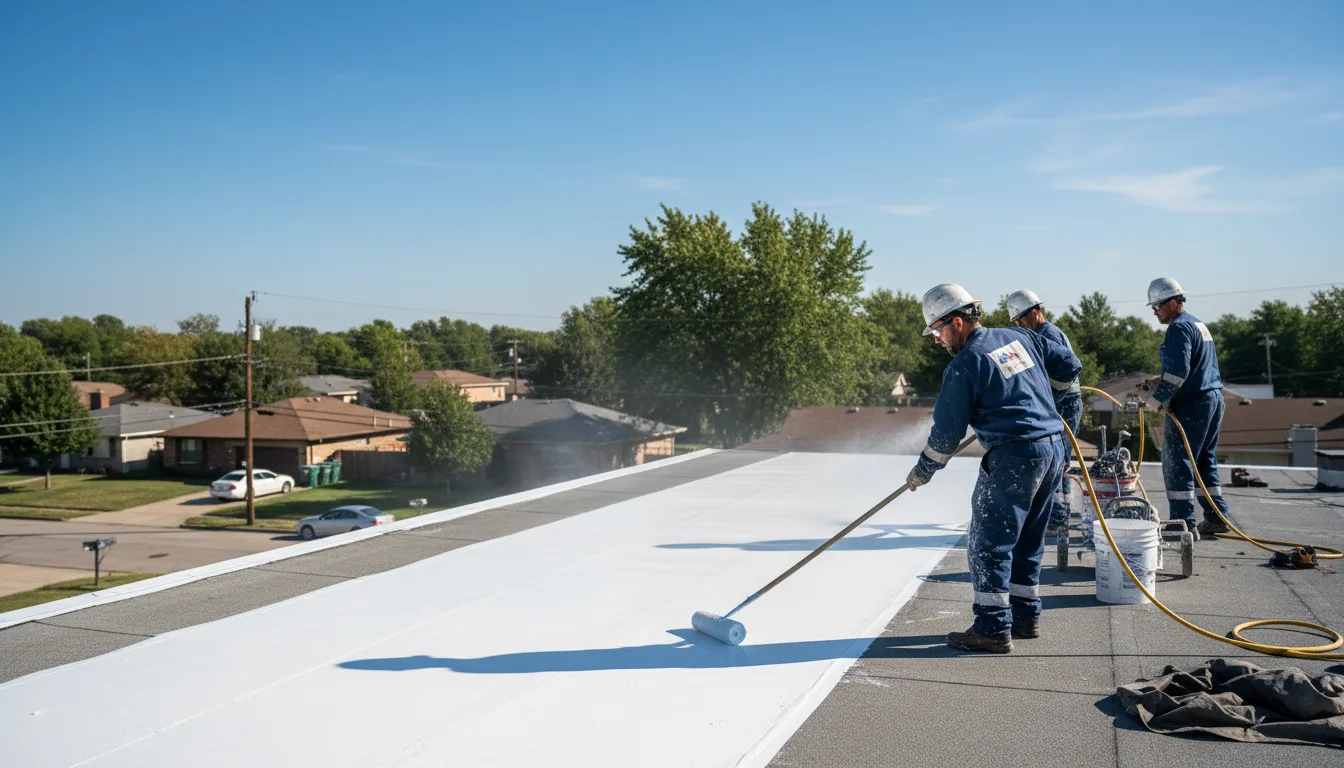 Commercial roof coating in Prairie City, IL near me